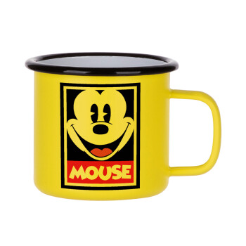 Mickey Mouse, Metallic enamel MATT Yellow cup 360ml