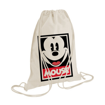 Mickey Mouse, Backpack bag GYMBAG natural (28x40cm)