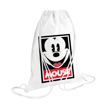 Mickey Mouse, Backpack pouch GYMBAG white (28x40cm)