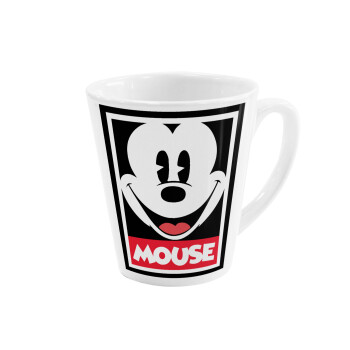 Mickey Mouse, Κούπα κωνική Latte Λευκή, κεραμική, 300ml