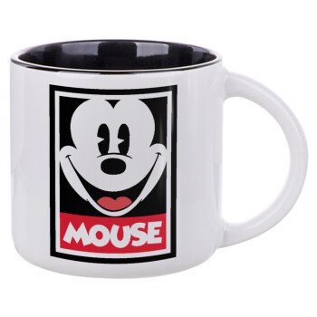 Mickey Mouse, Κούπα κεραμική 400ml Λευκή/Μαύρη