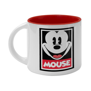 Mickey Mouse, Κούπα κεραμική 400ml Λευκή/Κόκκινη