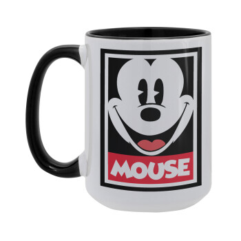 Mickey Mouse, Κούπα Mega 15oz, κεραμική Μαύρη, 450ml