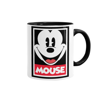 Mickey Mouse, Mug colored black, ceramic, 330ml