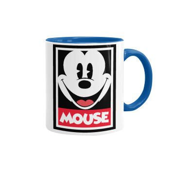 Mickey Mouse, Mug colored blue, ceramic, 330ml