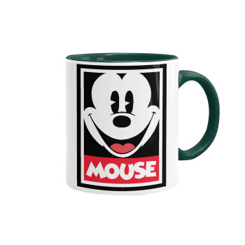 Mickey Mouse, Mug colored green, ceramic, 330ml