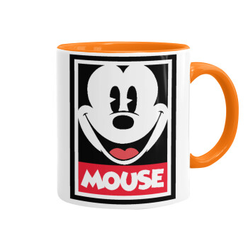 Mickey Mouse, Mug colored orange, ceramic, 330ml