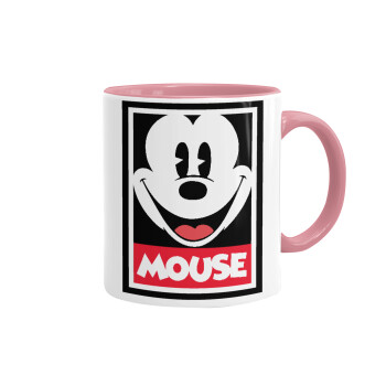 Mickey Mouse, Mug colored pink, ceramic, 330ml