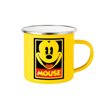 Mickey Mouse, Yellow Enamel Metallic Cup 360ml