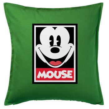 Mickey Mouse, Sofa cushion Green 50x50cm includes filling