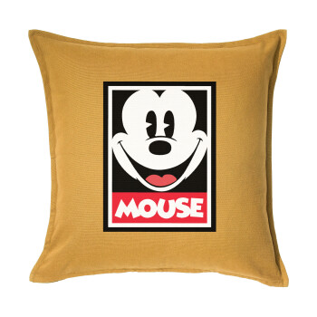 Mickey Mouse, Sofa cushion YELLOW 50x50cm includes filling