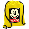 Backpack pouch GYMBAG Yellow, with pocket (40x48cm) & thick cords