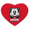 Mousepad heart 23x20cm