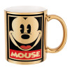 Mug ceramic, gold mirror, 330ml