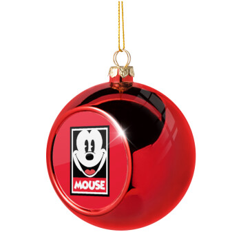 Mickey Mouse, Christmas tree ball Red 8cm