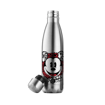 Mickey Mouse, Μεταλλικό παγούρι θερμός Inox (Stainless steel), διπλού τοιχώματος, 500ml