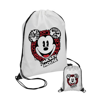 Mickey Mouse, Pouch bag with black cords (1 piece)