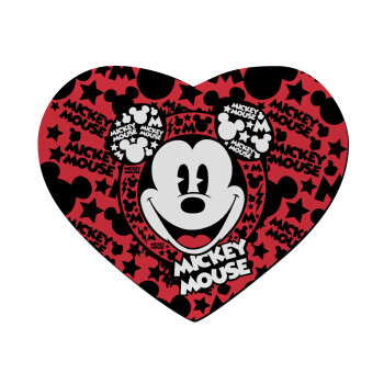 Mickey Mouse, Mousepad heart 23x20cm