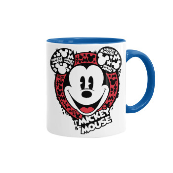 Mickey Mouse, Κούπα χρωματιστή μπλε, κεραμική, 330ml