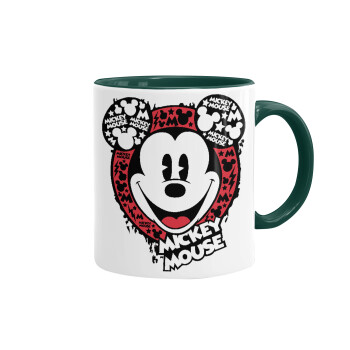 Mickey Mouse, Mug colored green, ceramic, 330ml