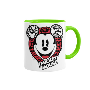 Mickey Mouse, Mug colored light green, ceramic, 330ml