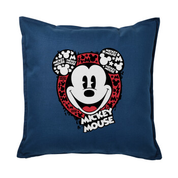 Mickey Mouse, Sofa cushion Blue 50x50cm includes filling