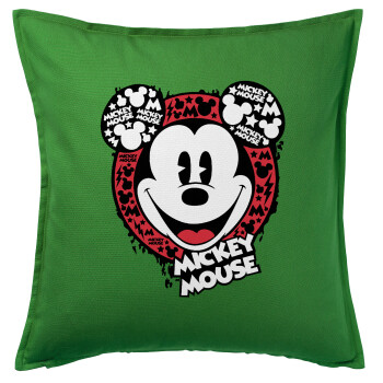 Mickey Mouse, Sofa cushion Green 50x50cm includes filling