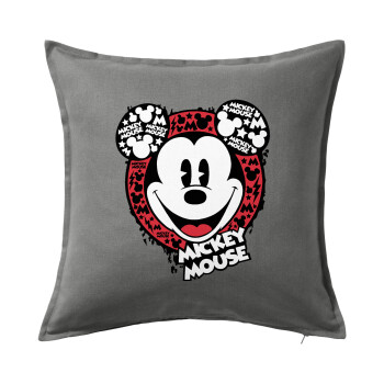 Mickey Mouse, Sofa cushion Grey 50x50cm includes filling