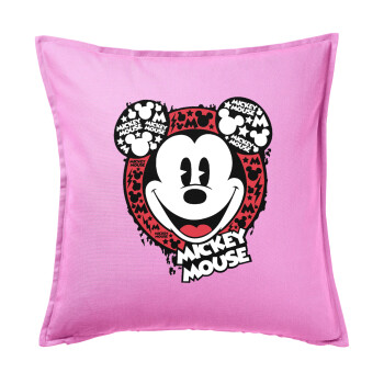 Mickey Mouse, Sofa cushion Pink 50x50cm includes filling