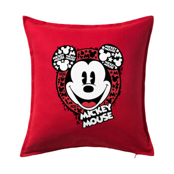 Mickey Mouse, Sofa cushion RED 50x50cm includes filling