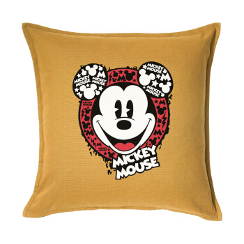 Mickey Mouse, Sofa cushion YELLOW 50x50cm includes filling