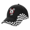 Adult Ultimate BLACK RACING Cap, (100% COTTON DRILL, ADULT, UNISEX, ONE SIZE)