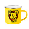 Yellow Enamel Metallic Cup 360ml