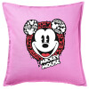 Sofa cushion Pink 50x50cm includes filling