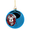 Blue Christmas tree ball ornament 8cm