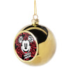 Golden Christmas tree ball ornament 8cm