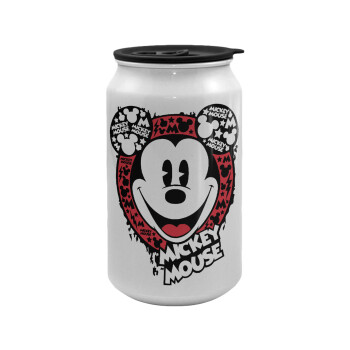 Mickey Mouse, Κούπα ταξιδιού μεταλλική με καπάκι (tin-can) 500ml