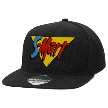 S-mart Evil Dead, Adult Flat Snapback Hat Black, (100% COTTON TWILL, ADULT, UNISEX, ONE SIZE)