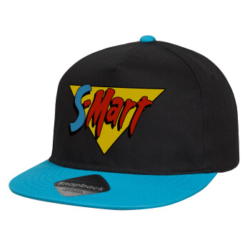 S-mart Evil Dead, Child's Flat Snapback Hat, Black/Blue (100% COTTON, CHILD, UNISEX, ONE SIZE)