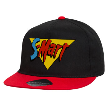 S-mart Evil Dead, Καπέλο παιδικό Flat Snapback, Μαύρο/Κόκκινο (100% ΒΑΜΒΑΚΕΡΟ, ΠΑΙΔΙΚΟ, UNISEX, ONE SIZE)