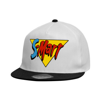 S-mart Evil Dead, Child's Flat Snapback Hat, White (100% COTTON, CHILDREN'S, UNISEX, ONE SIZE)