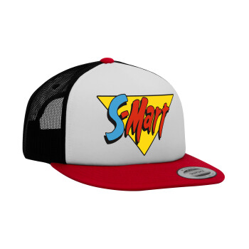 S-mart Evil Dead, Adult Foam Flat Snapback with Mesh Red-White-Black (POLYESTER, ADULT, UNISEX, ONE SIZE)