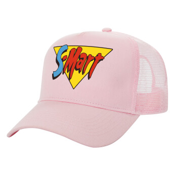 S-mart Evil Dead, Structured Trucker Children's Hat, with Mesh, PINK (100% COTTON, CHILDREN'S, UNISEX, ONE SIZE)