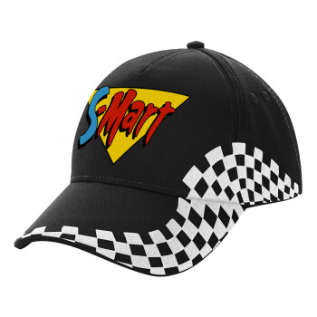 S-mart Evil Dead, Adult Ultimate BLACK RACING Cap, (100% COTTON DRILL, ADULT, UNISEX, ONE SIZE)