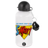 Metal water bottle, White, aluminum 500ml