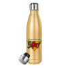 Glitter gold stainless steel thermos bottle, double-walled, 500ml