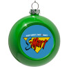 Green Christmas tree ornament bauble 8cm