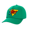 Children's Baseball Cap, 100% Cotton Twill, Green (COTTON, CHILDREN'S, UNISEX, ONE SIZE)