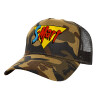 Adult Structured Trucker Hat, with Mesh, (Camouflage) Army (100% COTTON, ADULT, UNISEX, ONE SIZE)