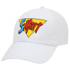 Adult Baseball Cap White 5-panel (POLYESTER, ADULT, UNISEX, ONE SIZE)